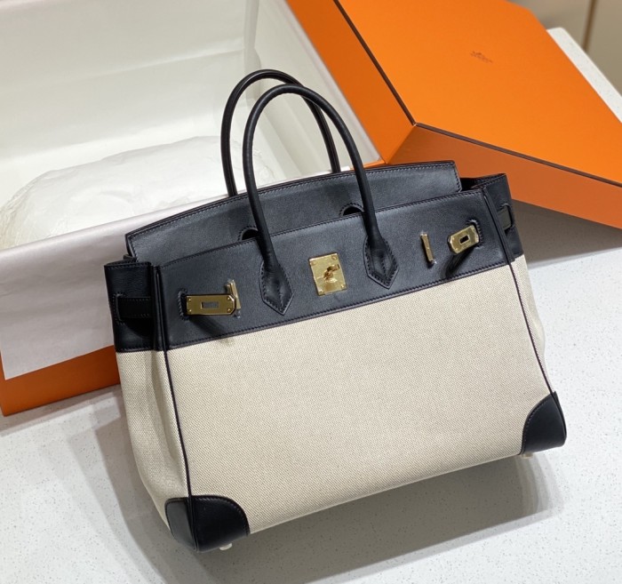 Birkin 35 Swift-Canvas “35*25*18CM”-0041=