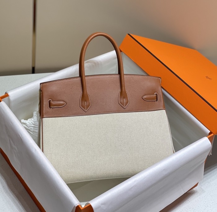 Birkin 35 Swift-Canvas “35*25*18CM”-0041=