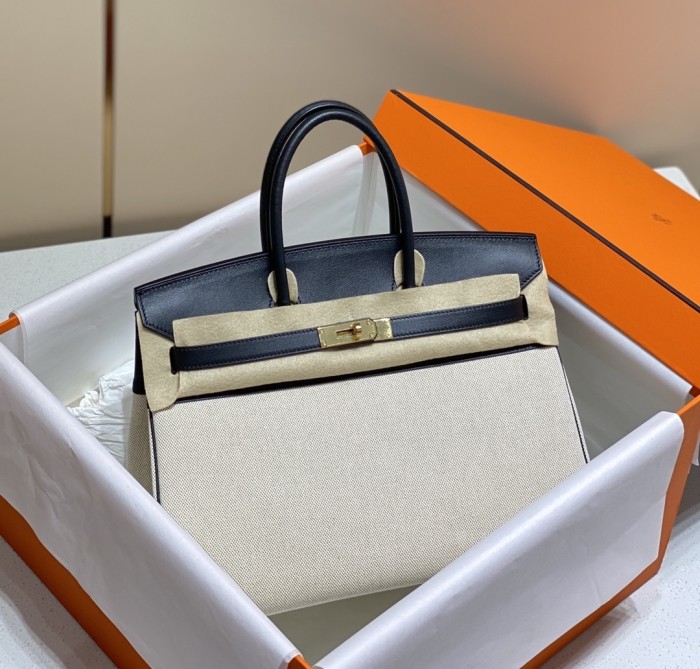 Birkin 35 Swift-Canvas “35*25*18CM”-0041=
