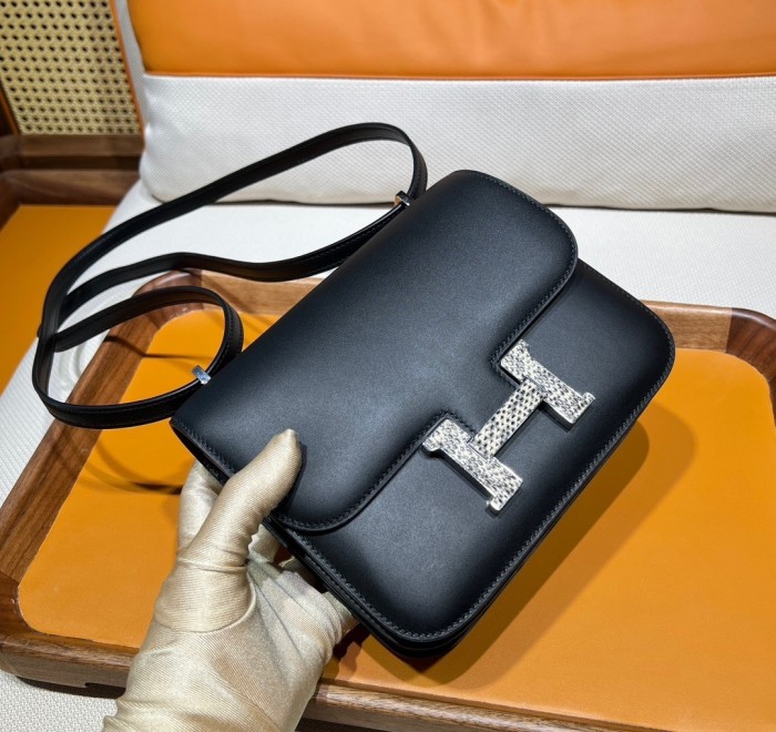 Constance Box Matte Lizard Buckle“19*15*5CM”-0861=