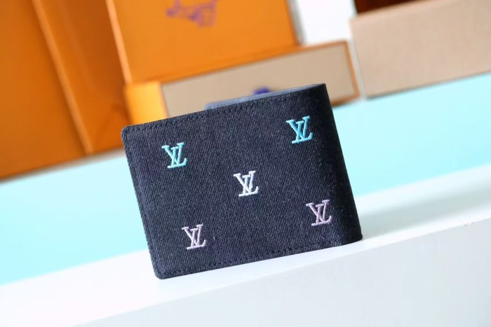 Multiple Wallet Monogram Denim “11.5*9*1.5CM” 062