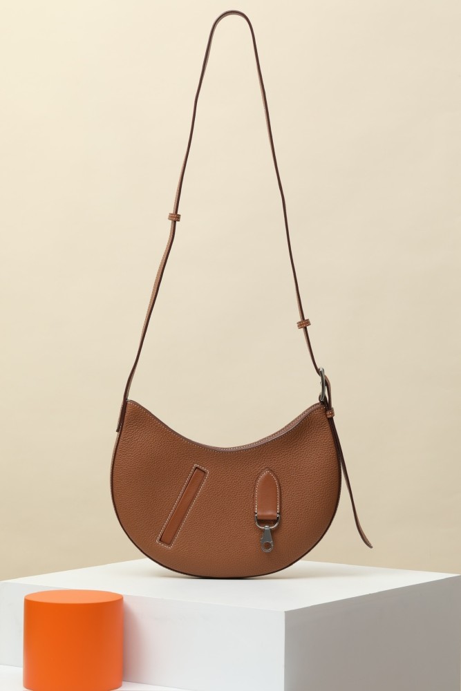 P'tit Arcon Toile&Cuir Shoulder Bag Barenia Faubourg-Swift “28*15.5*3CM”-0571=
