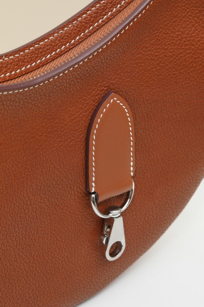 P'tit Arcon Toile&Cuir Shoulder Bag Barenia Faubourg-Swift “28*15.5*3CM”-0571=