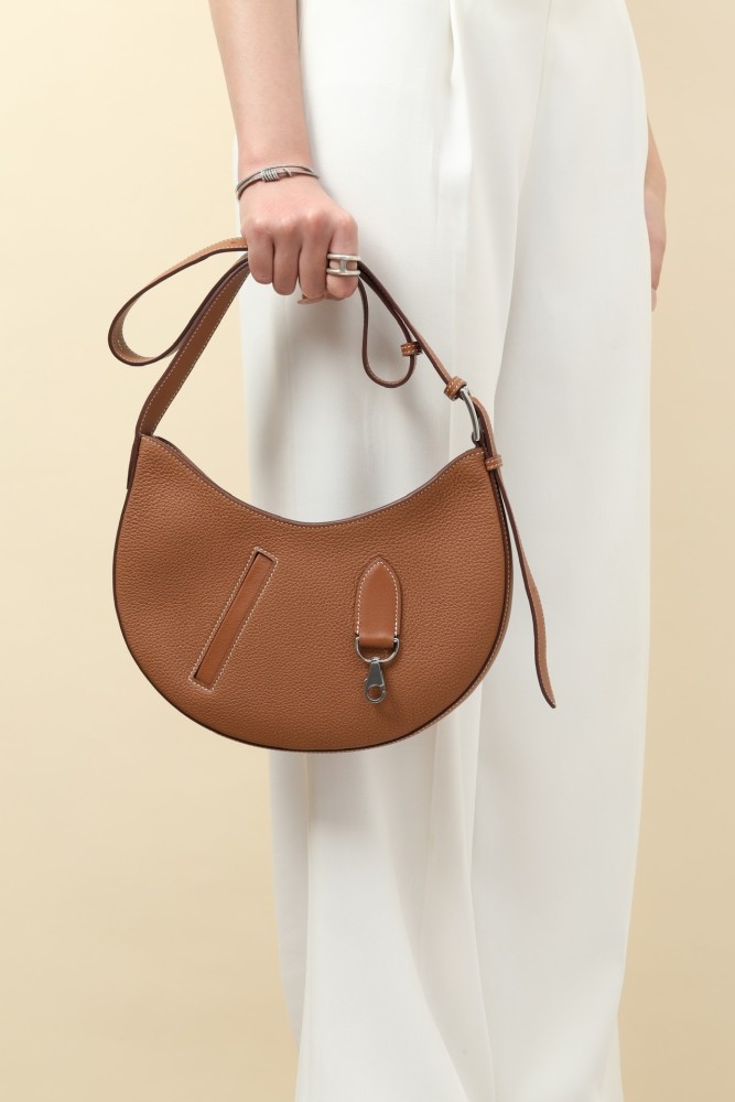 P'tit Arcon Toile&Cuir Shoulder Bag Barenia Faubourg-Swift “28*15.5*3CM”-0571=