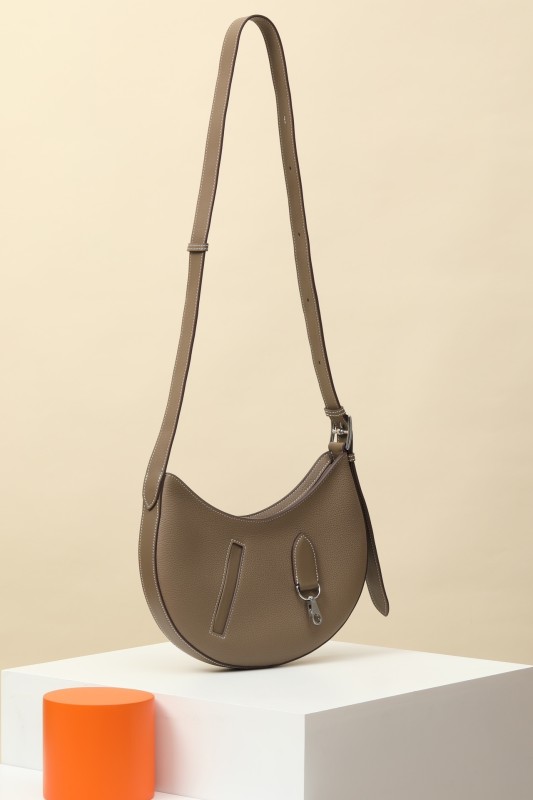 P'tit Arcon Toile&Cuir Shoulder Bag Barenia Faubourg-Swift “28*15.5*3CM”-0571=