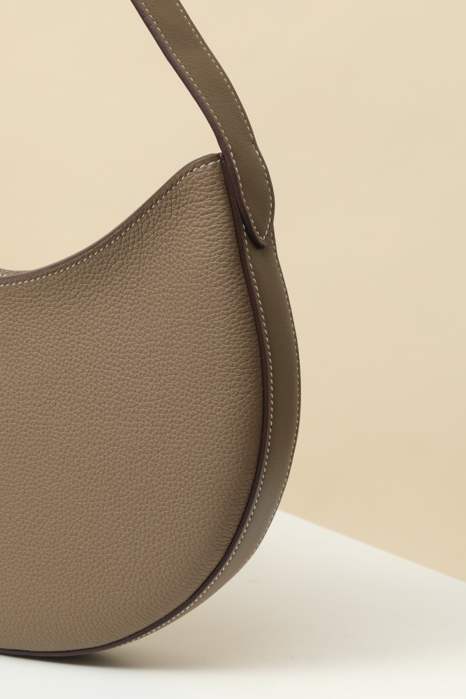 P'tit Arcon Toile&Cuir Shoulder Bag Barenia Faubourg-Swift “28*15.5*3CM”-0571=