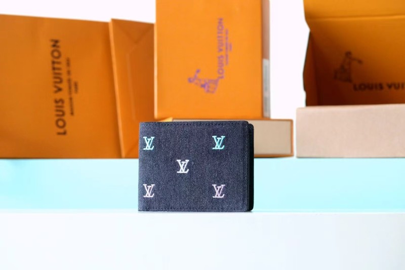 Multiple Wallet Monogram Denim “11.5*9*1.5CM” 062