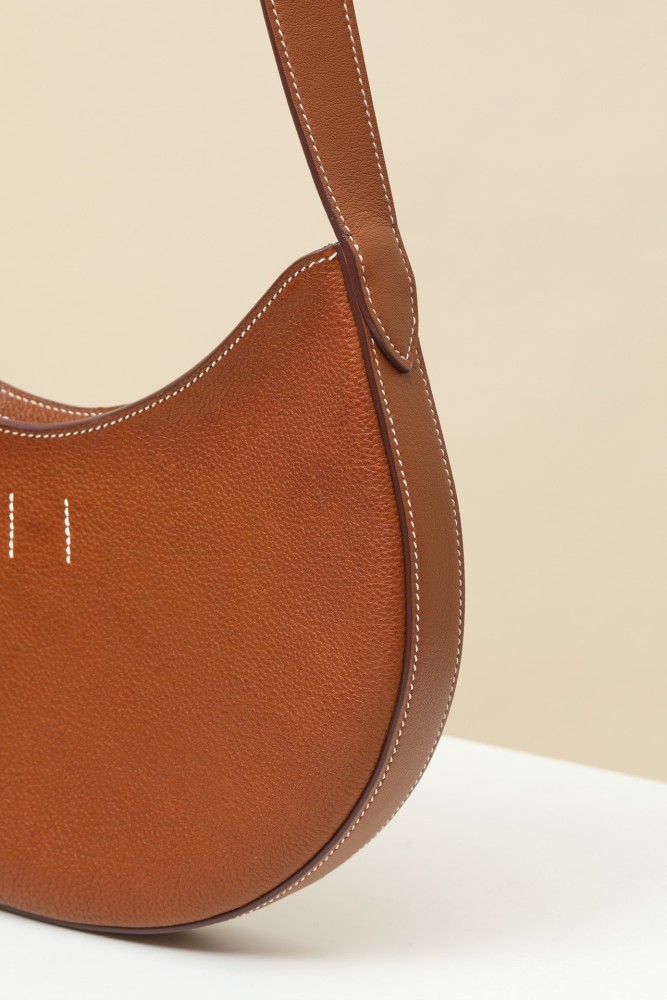 P'tit Arcon Toile&Cuir Shoulder Bag Barenia Faubourg-Swift “28*15.5*3CM”-0571=