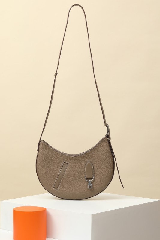 P'tit Arcon Toile&Cuir Shoulder Bag Barenia Faubourg-Swift “28*15.5*3CM”-0571=