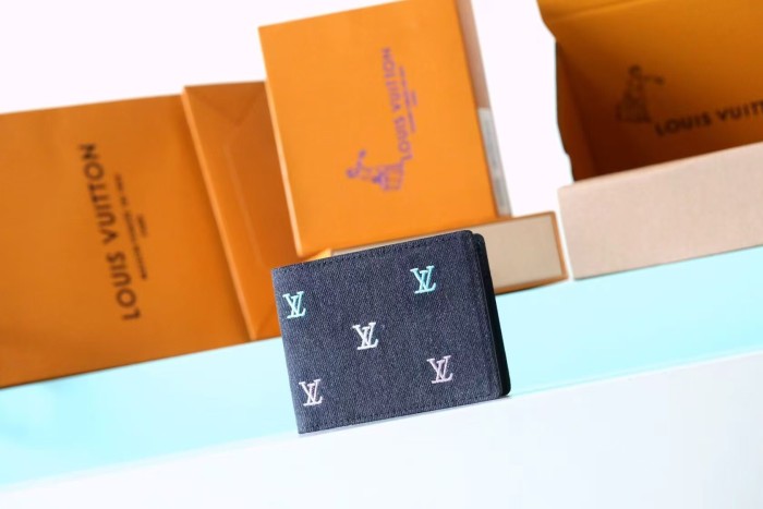 Multiple Wallet Monogram Denim “11.5*9*1.5CM” 062