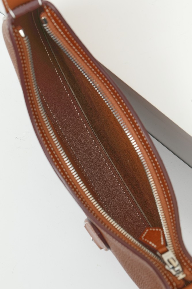P'tit Arcon Toile&Cuir Shoulder Bag Barenia Faubourg-Swift “28*15.5*3CM”-0571=