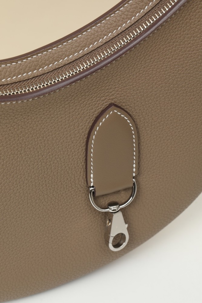 P'tit Arcon Toile&Cuir Shoulder Bag Barenia Faubourg-Swift “28*15.5*3CM”-0571=