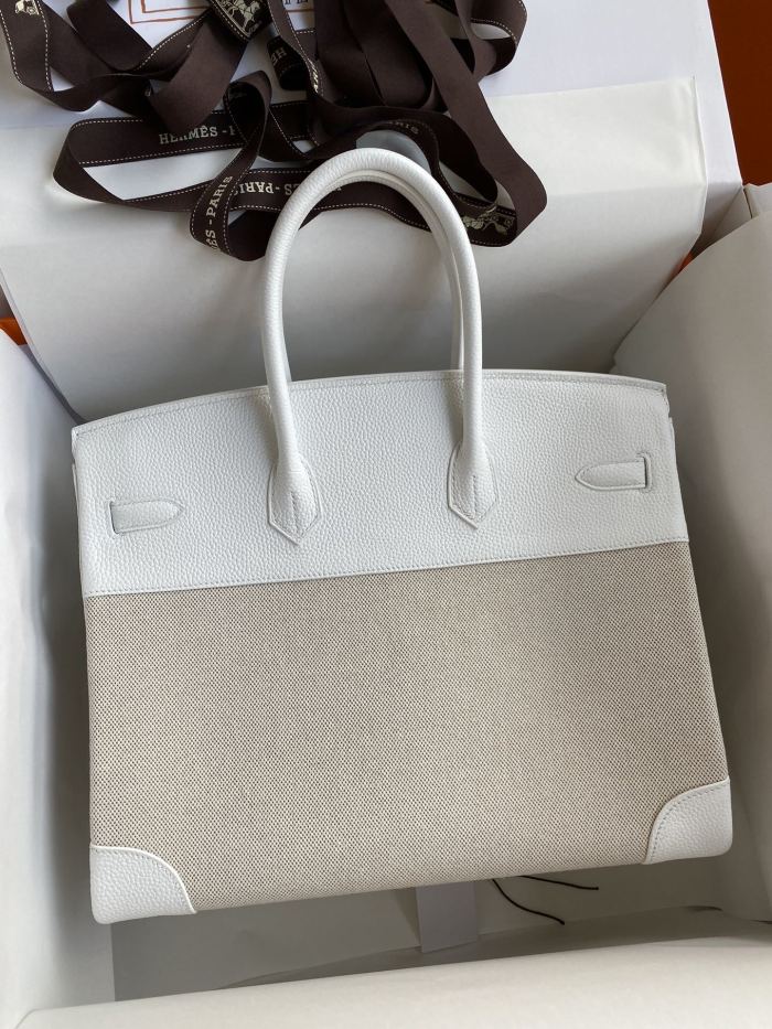 Birkin Bag in Togo-Canvas“35*25*18CM”-0061=