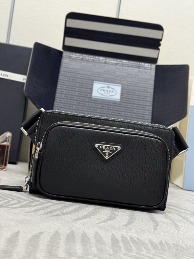 Saffiano Leather Belt Bag“21*13*5CM”-006=