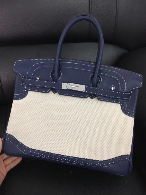 Birkin Ghillies Swift-Canvas“30*22*16CM”-0861=