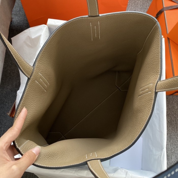 Double Sens 45 Calfskin Reversible Tote“45*34*13CM”-0032=