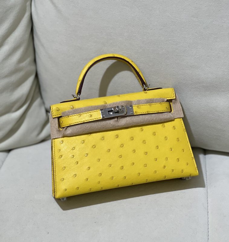 Mini Kelly 19 Ostrich“19*12*6CM”-0802=