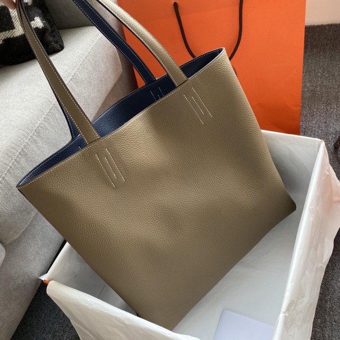 Double Sens 45 Calfskin Reversible Tote“45*34*13CM”-0032=