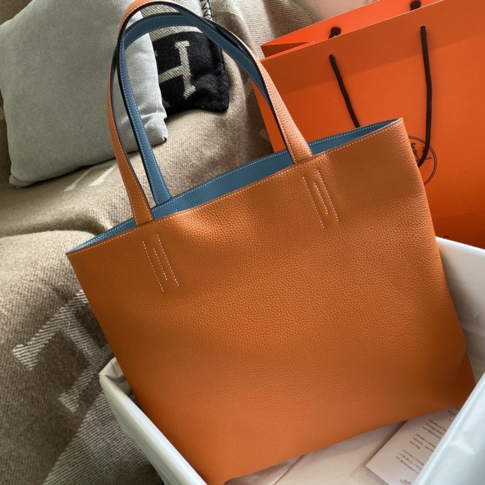 Double Sens 45 Calfskin Reversible Tote“45*34*13CM”-0032=