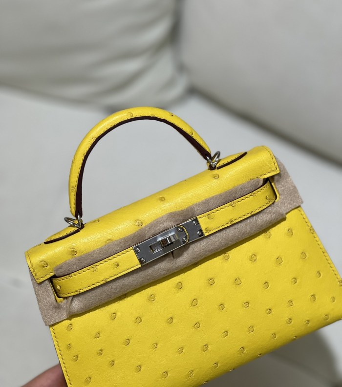 Mini Kelly 19 Ostrich“19*12*6CM”-0802=