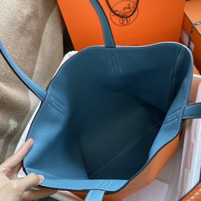 Double Sens 45 Calfskin Reversible Tote“45*34*13CM”-0032=