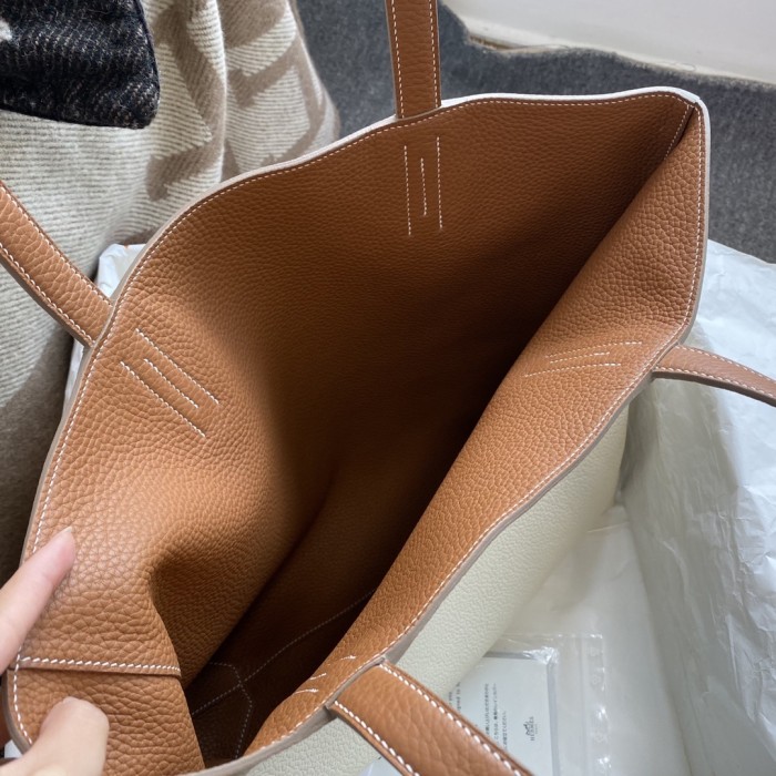 Double Sens 45 Calfskin Reversible Tote“45*34*13CM”-0032=