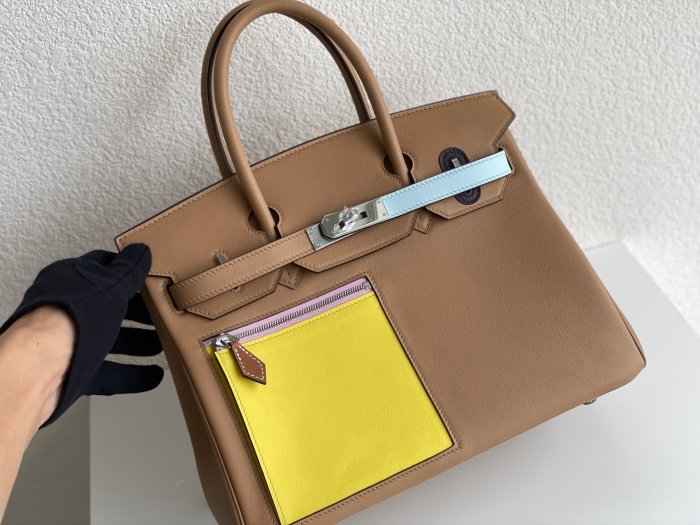 Birkin Colormatic Swift Leather“30*22*15CM”-0312=