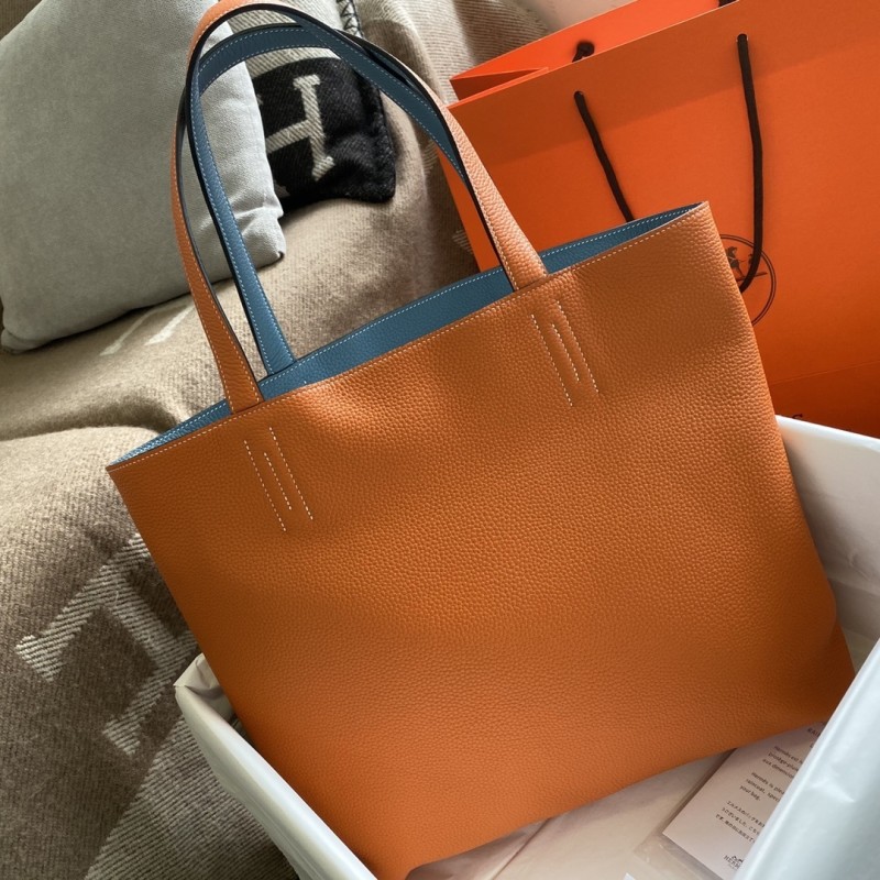 Double Sens 45 Calfskin Reversible Tote“45*34*13CM”-0032=