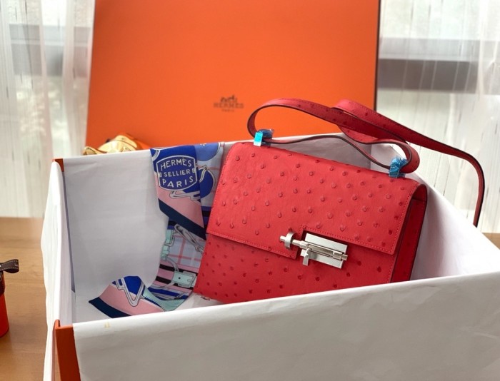 Verrou 21 Bag Ostrich“21*16*4CM”-0062=