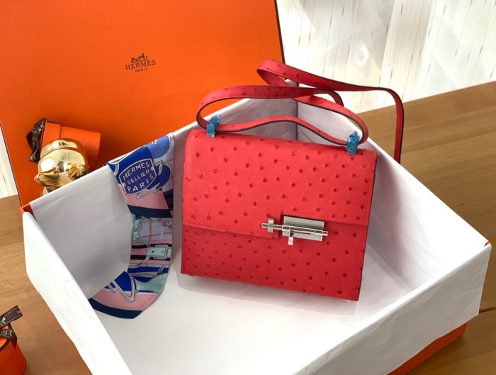 Verrou 21 Bag Ostrich“21*16*4CM”-0062=
