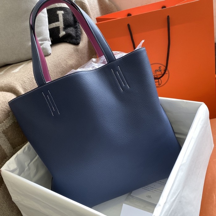 Double Sens 45 Calfskin Reversible Tote“45*34*13CM”-0032=