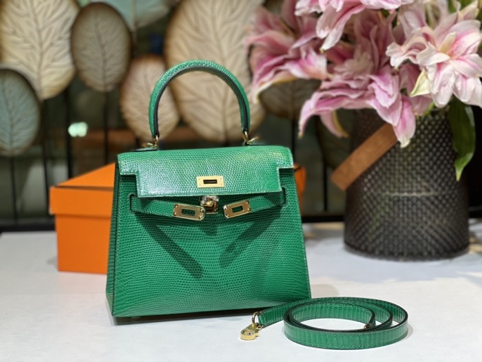 Kelly 20 Lizard Leather“20*16*9CM”-0051=