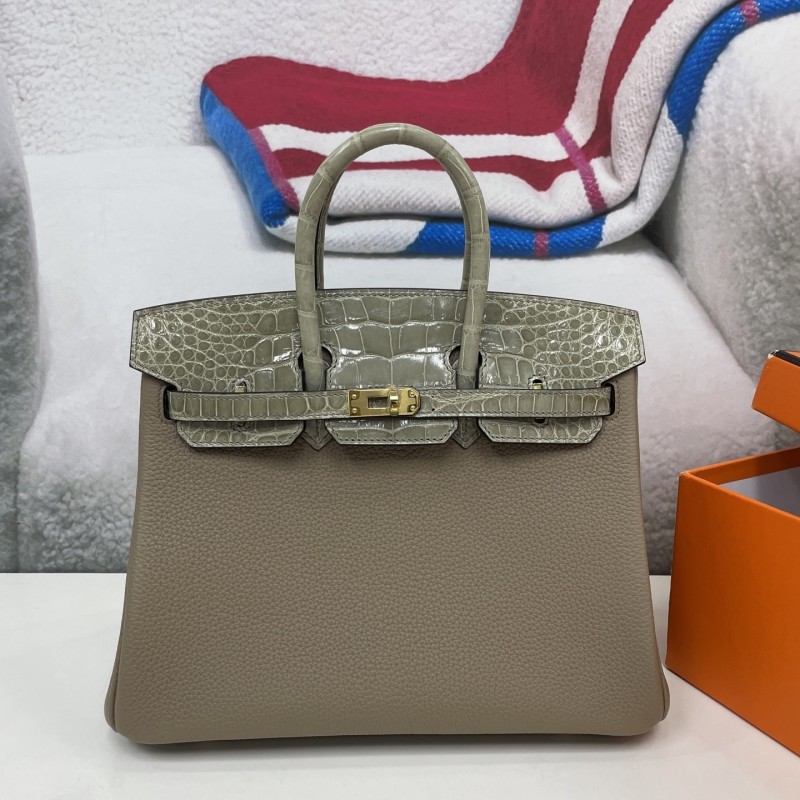 Birkin 25 Touch Togo-Shiny Crocodile“25*20*13CM”-0043=