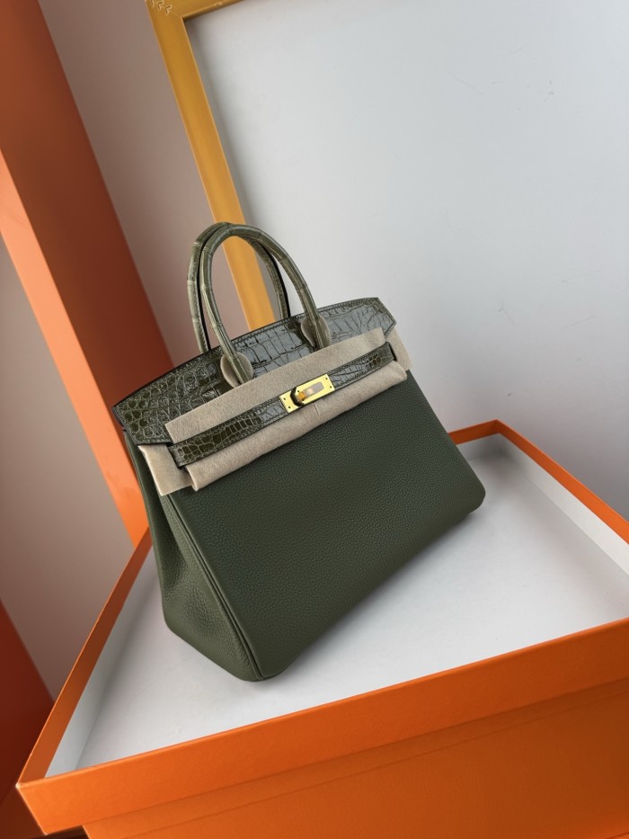 Birkin Touch Togo-Crocodile“25*20*13CM” -0043=