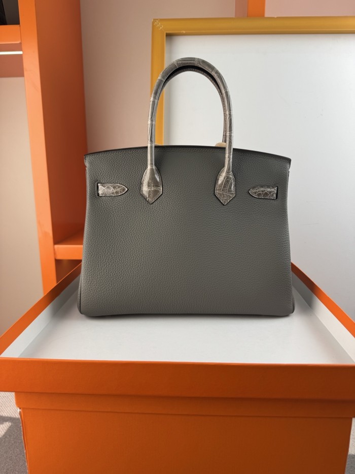 Birkin 30 Touch Togo-Crocodile“30*22*16CM”-0063=
