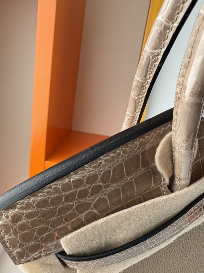 Birkin Touch Togo-Crocodile“25*20*13CM” -0043=