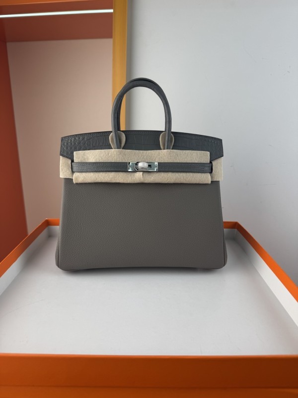 Birkin Touch Togo-Crocodile“25*20*13CM” -0043=
