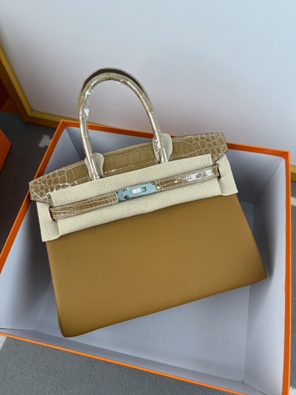 Birkin 30 Touch Togo-Crocodile“30*22*16CM”-0063=