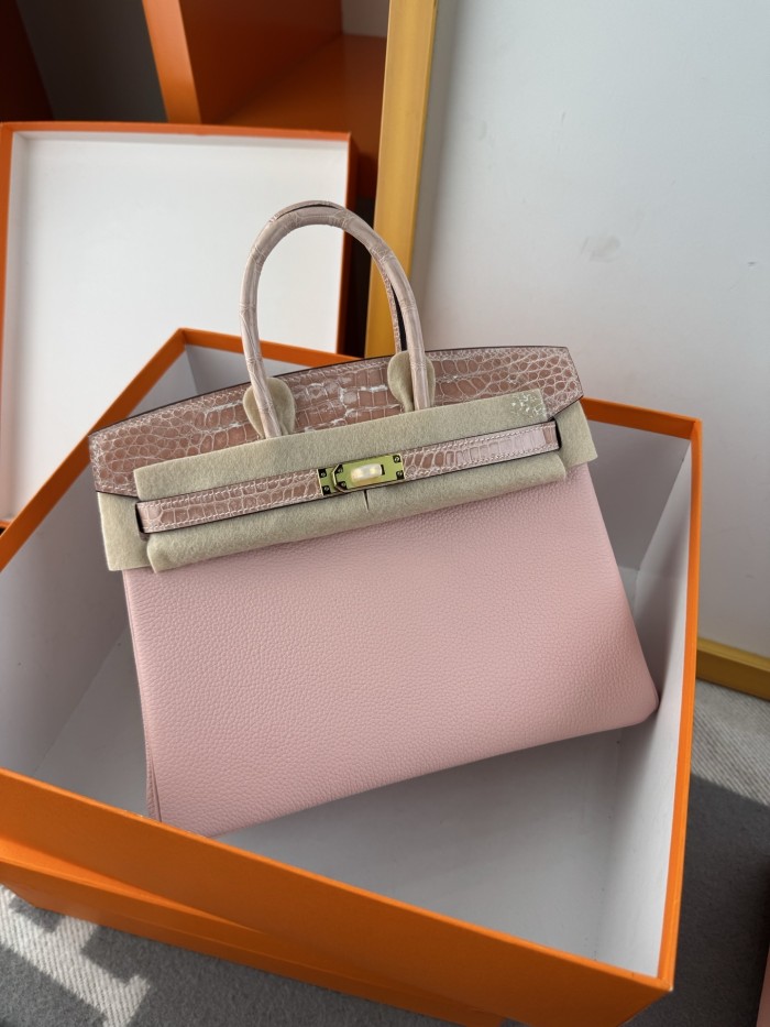 Birkin Touch Togo-Crocodile“25*20*13CM” -0043=