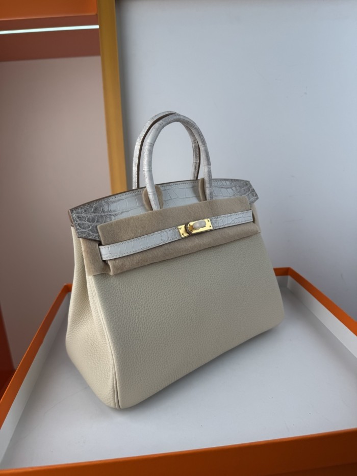 Birkin 25 Touch Togo-Crocodile“25*20*13CM”-0083=
