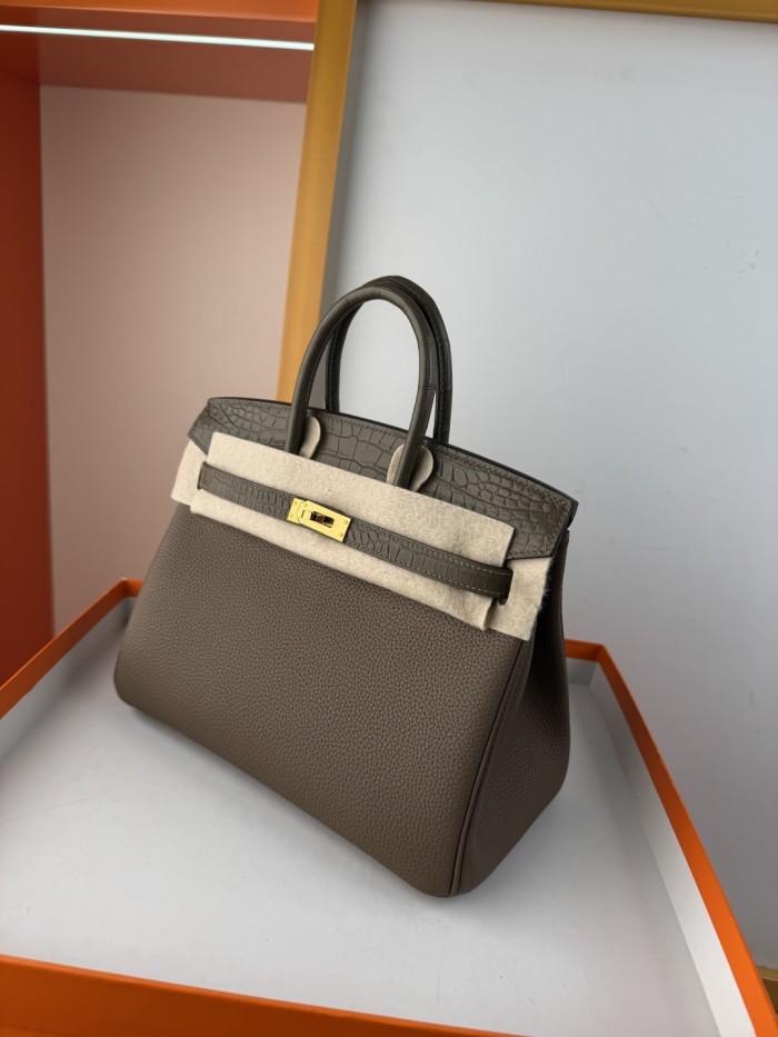 Birkin Touch Togo-Crocodile“25*20*13CM” -0043=