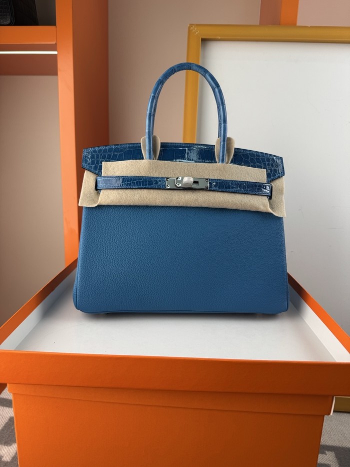 Birkin 30 Touch Togo-Crocodile“30*22*16CM”-0063=