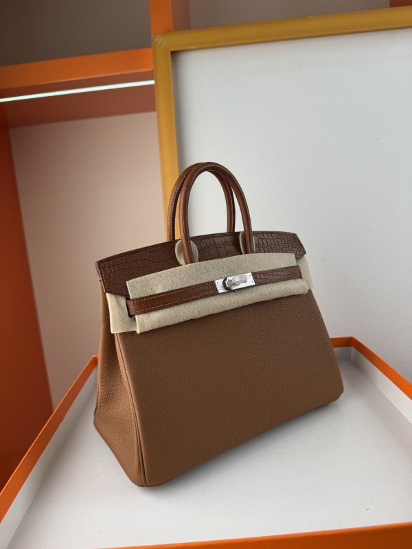 Birkin Touch Togo-Crocodile“25*20*13CM” -0043=