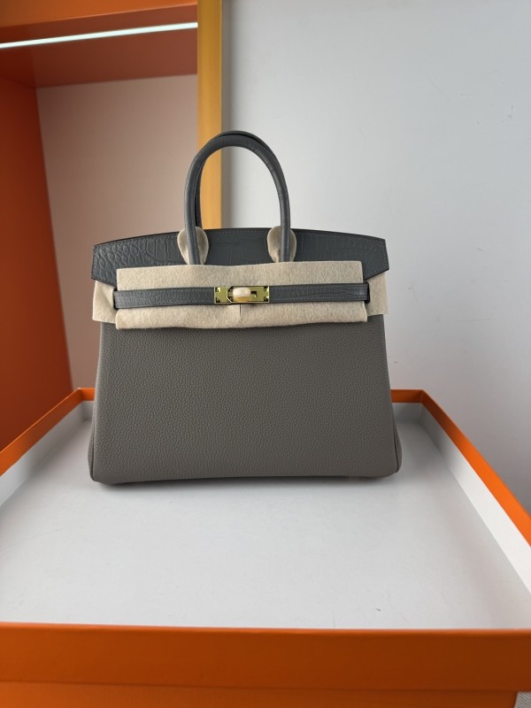 Birkin Touch Togo-Crocodile“25*20*13CM” -0043=