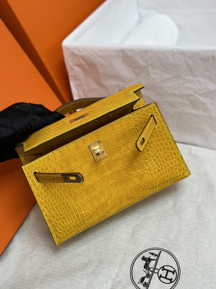 Kelly 22 Pochette Crocodile“22*13*7CM”-0008=