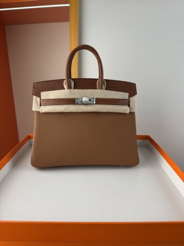 Birkin Touch Togo-Crocodile“25*20*13CM” -0043=