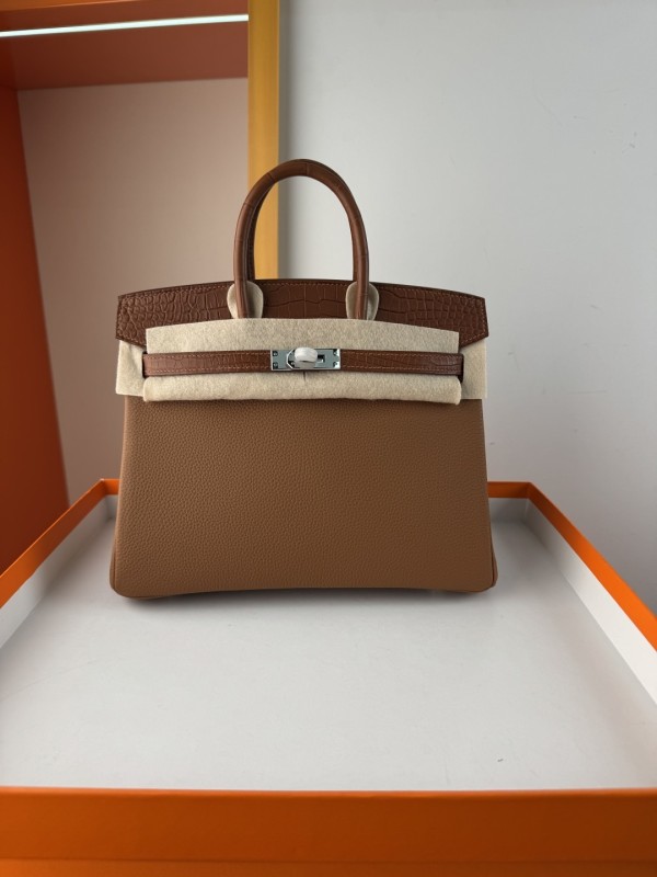 Birkin Touch Togo-Crocodile“25*20*13CM” -0043=