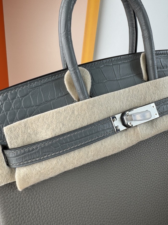 Birkin Touch Togo-Crocodile“25*20*13CM” -0043=