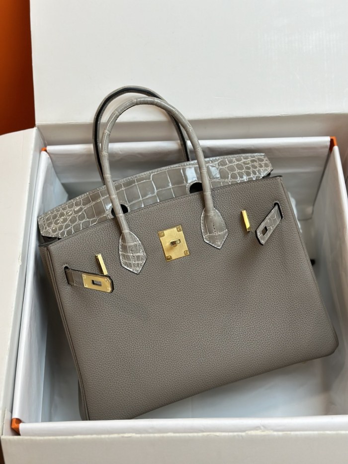 Birkin 30Togo-Crocodile“30*22*6CM”-0085=