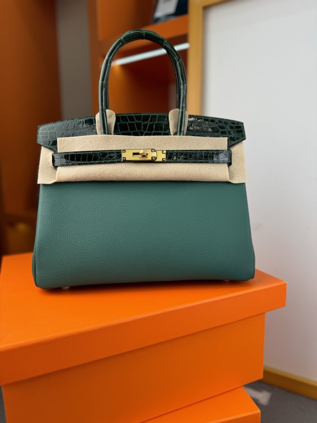 Birkin 30 Touch Togo-Crocodile“30*22*16CM”-0063=